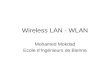 Wireless LAN - WLAN Mohamed Mokdad Ecole d’Ingénieurs de Bienne.
