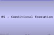 Mark Dixon, SoCCE SOFT 136Page 1 05 – Conditional Execution.