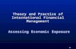 1 Theory and Practice of International Financial Management Assessing Economic Exposure.