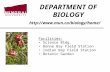 DEPARTMENT OF BIOLOGY Facilities: Science Bldg. Bonne Bay Field Station Indian Bay Field Station Botanic Garden