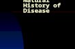Natural History of Disease. Background Infectious disease epidemiology  the occurrence of infectious disease in a given host is dependent on the presence.