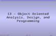 Mark Dixon, SoCCE SOFT 131Page 1 13 – Object Oriented Analysis, Design, and Programming.