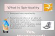 What is Spirituality 1.Everyone has a spirituality 2.Everyone worships at an altar of sorts (consumerism, materialism, hedonism, narcissism, individualism,