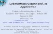Cyberinfrastructure and Its Application Cyberinfrastructure Day Salish Kootenai College, Pablo MT August 2 2011 Geoffrey Fox gcf@indiana.edu .