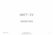 UNIT-IV INVERTERS 6/8/2015Copyright by .