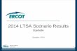 ERCOT PUBLIC 10/21/2014 1 2014 LTSA Scenario Results Update October, 2014.