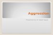 Aggression Presented by: Dr Sadaf Sajjad. What is Aggression?