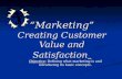 “Marketing” Creating Customer Value and Satisfaction Objective: Defining what marketing is and introducing its basic concepts.