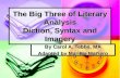 1 The Big Three of Literary Analysis Diction, Syntax and Imagery By Carol A. Tebbs, MA Adapted by Mariela Marrero.