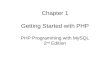 Chapter 1 Getting Started with PHP PHP Programming with MySQL 2 nd Edition.