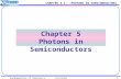 CHAPTER 5-1---PHOTONS IN SEMICONDUCTORS 2015-6-9Fundamentals of Photonics 1 Chapter 5 Photons in Semiconductors.
