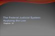 Chapter 14. The Federal Judicial System The Supreme Court of the United States Selecting and deciding cases Issuing decisions and opinions Majority Plurality.