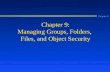Chapter 9 Chapter 9: Managing Groups, Folders, Files, and Object Security.