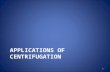 APPLICATIONS OF CENTRIFUGATION 1. Cell Fractionation Velocity sedimentation centrifugation separates particles ranging from coarse precipitates to sub.