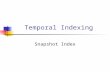Temporal Indexing Snapshot Index. Transaction Time Environment Assume that when an event occurs in the real world it is inserted in the DB A timestamp.