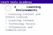 2 Learning Environments 2 Learning Environments Learning Context and School Culture Learning Content Technology Access Information and Communication.