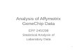 1 Analysis of Affymetrix GeneChip Data EPP 245/298 Statistical Analysis of Laboratory Data.