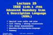 Copyright 2001, Agrawal & BushnellVLSI Test: Lecture 291 Lecture 29 IEEE 1149.1 JTAG Advanced Boundary Scan & Description Language (BSDL) n Special scan.
