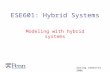 Spring semester 2006 ESE601: Hybrid Systems Modeling with hybrid systems.