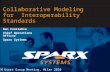 Www.sparxsystems.com Collaborative Modeling for Interoperability Standards Ben Constable Chief Operations Officer Sparx Systems CIM Users Group Meeting,