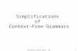 Courtesy Costas Buch - RPI1 Simplifications of Context-Free Grammars.