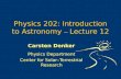 Physics 202: Introduction to Astronomy – Lecture 12 Carsten Denker Physics Department Center for Solar–Terrestrial Research.
