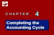 Completing the Accounting Cycle Completing the Accounting Cycle C H A P T E R 4.