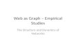 Web as Graph – Empirical Studies The Structure and Dynamics of Networks.