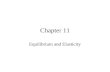 Chapter 11 Equilibrium and Elasticity. Equilibrium.