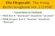 Ella Fitzgerald: The Irving Berlin Songbook Vol. 2 (1958) Corrections to Textbook P830 line 9: “dominant” should be “servient” P848 2d para. line 5: “licensor”