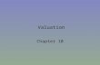 Valuation Chapter 10. Ch 102 Valuation models –Discounted cash-flow –Market-based (multiples) –Residual income Model DCF and risidual income model are.