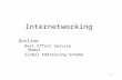 1 Internetworking Outline Best Effort Service Model Global Addressing Scheme
