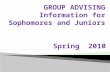 Spring 2010.  Gather forms  View unofficial transcript on Ursa  Update ISET Checklist  Update 4-year plan.