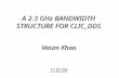 A 2.3 GHz BANDWIDTH STRUCTURE FOR CLIC_DDS Vasim Khan 17.07.09.