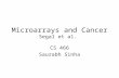 Microarrays and Cancer Segal et al. CS 466 Saurabh Sinha.