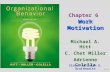 6-1 Michael A. Hitt C. Chet Miller Adrienne Colella Work Motivation Chapter 6 Work Motivation Slides by Ralph R. Braithwaite.