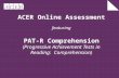 ACER Online Assessment featuring PAT-R Comprehension (Progressive Achievement Tests in Reading: Comprehension)