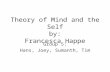 Theory of Mind and the Self by: Francesca Happe Group 5: Hans, Joey, Sumanth, Tim.