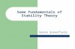 Some Fundamentals of Stability Theory Aaron Greenfield.