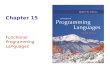 Chapter 15 Functional Programming Languages. Copyright © 2007 Addison-Wesley. All rights reserved. 1–2 Introduction Design of imperative languages is.