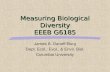Measuring Biological Diversity EEEB G6185 James A. Danoff-Burg Dept. Ecol., Evol., & Envir. Biol. Columbia University.
