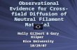 Observational Evidence for Cross-field Diffusion of Neutral Filament Material Holly Gilbert & Gary Kilper Rice University 10/29/07.