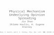 Physical Mechanism Underlying Opinion Spreading Jia Shao Shlomo Havlin, H. Eugene Stanley J. Shao, S. Havlin, and H. E. Stanley, Phys. Rev. Lett. 103,