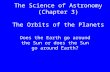 The Science of Astronomy (Chapter 3) The Orbits of the Planets Does the Earth go around the Sun or does the Sun go around Earth?