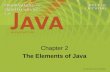 Chapter 2 The Elements of Java. 2 Knowledge Goals Understand the difference between syntax and semantics Understand the distinction between built-in types.