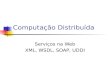 Computação Distribuída Serviços na Web XML, WSDL, SOAP, UDDI.