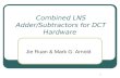 1 Combined LNS Adder/Subtractors for DCT Hardware Jie Ruan & Mark G. Arnold.