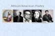 African American Poetry .