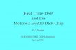 Real Time DSP and the Motorola 56300 DSP Chip R.C. Maher ECEN4002/5002 DSP Laboratory Spring 2003.