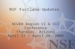 NSF Fastlane Updates NCURA Region VI & VII Conference Chandler, Arizona April 17 – April 20, 2005.